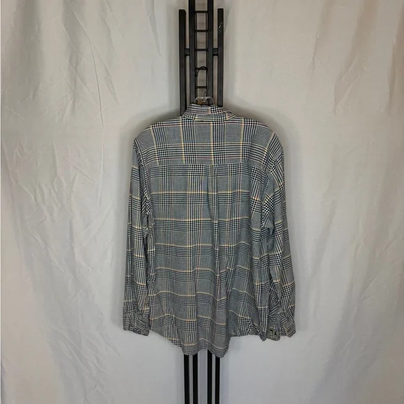 Boston Traders Men's Plaid Shirt - Black, White, and Blue - Picture 3 of 5